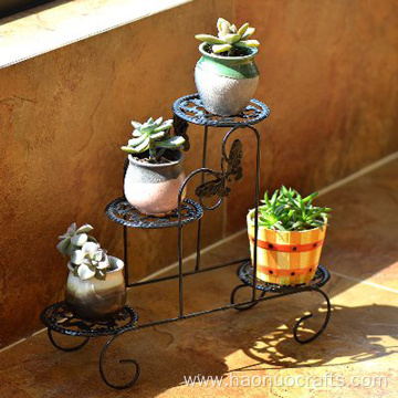 European iron art flower rack green plant rack